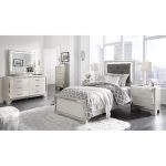 Lonnix B410 6 pc Twin Upholstered Panel Bedroom Set