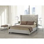 B1800K-BEI King PEARL BED FRAME BEIGE