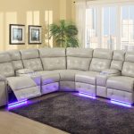 8117 LED Power Sectional Set with 3 Power Recliners