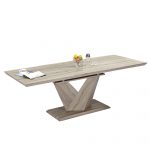 Worldwide Eclipse Dining Table with Extension in Washed Oak