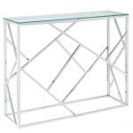 Worldwide Juniper Console Table in Silver