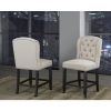 Brassex 6777-24BE MEMPHIS COUNTER STOOL, BEIGE Set of 2