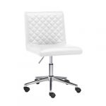 QUILTED Office Chair Faux Leather GY-1145R-5 White PU